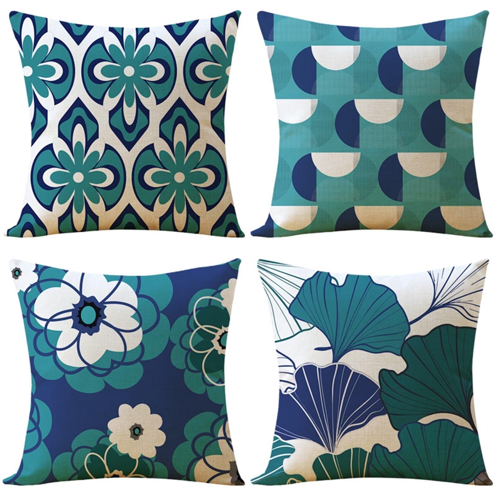 Amazon.com: Throw Pillow Covers 20x20 in Set of 4 navy blue Pillow